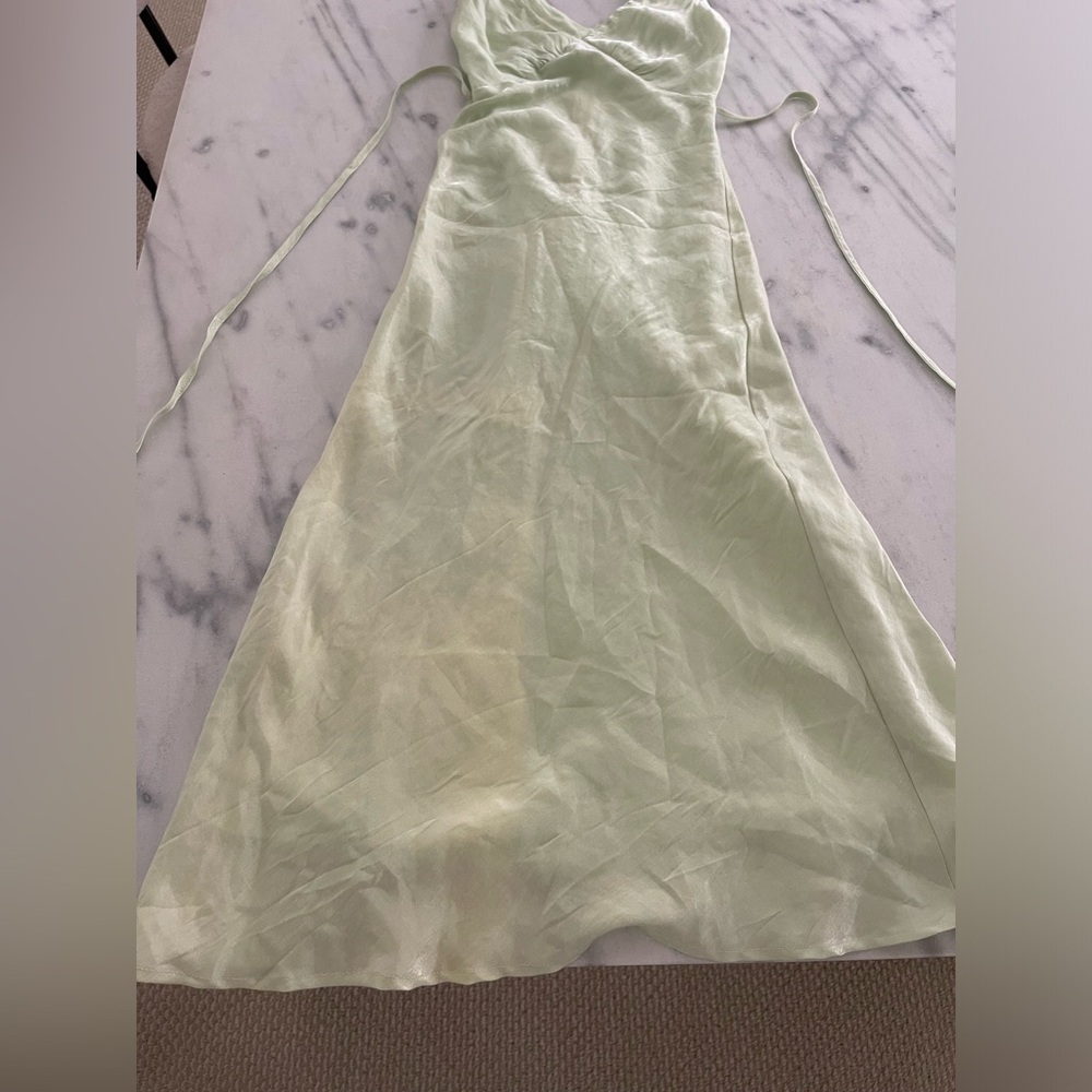 Peppermayo Loren dress in Light Green Sage shimmer - size 2 - Picture 13 of 17